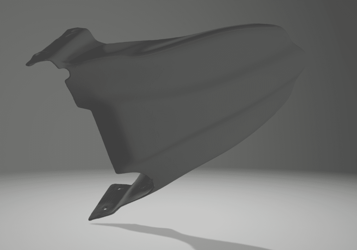 3D-сканирование авто- и мотопластика: крыло для электробайка