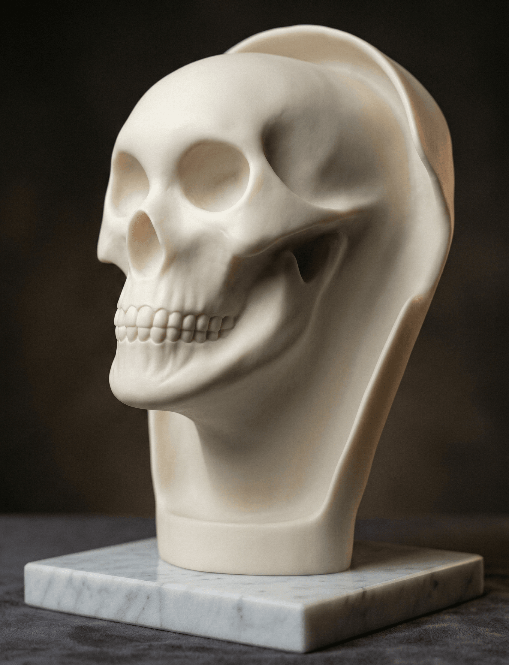 3D-печать анатомического черепа из фотополимера для косметологии