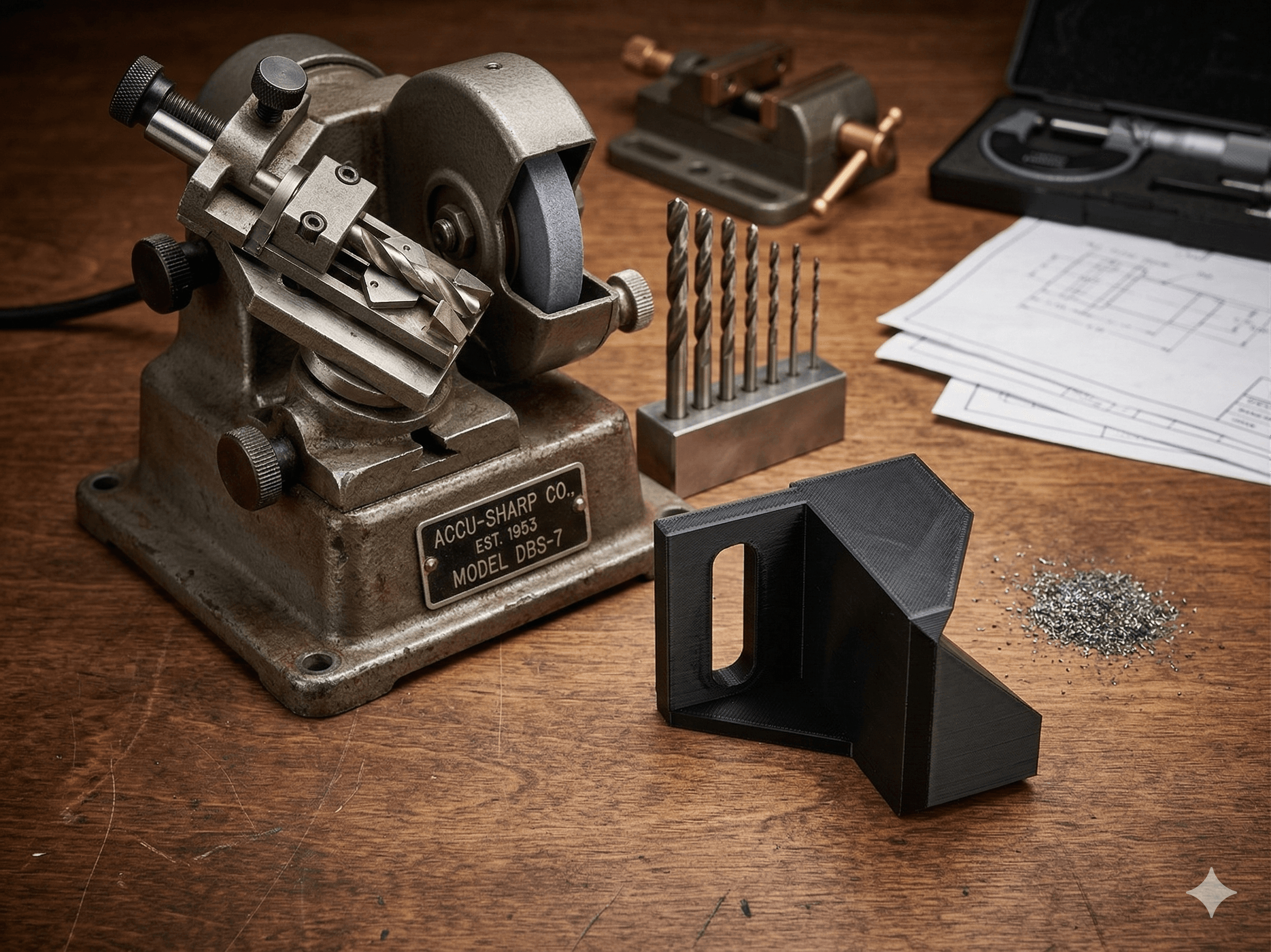 Серийная 3D-печать оснастки: кондуктор (шаблон) для заточки сверл